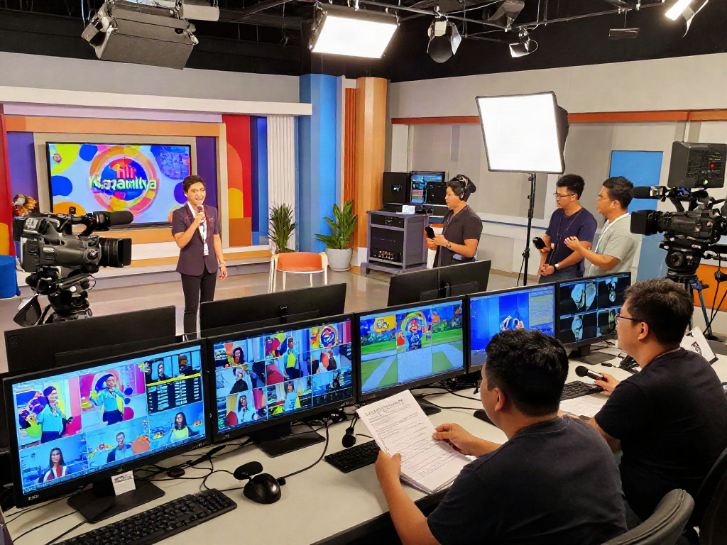 kapamilyachannel.com studio production scene showcasing crew collaboration and vibrant television broadcasts